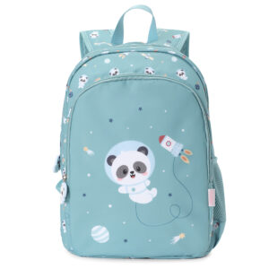 Mochila Mediana Pandas in Space + Llavero